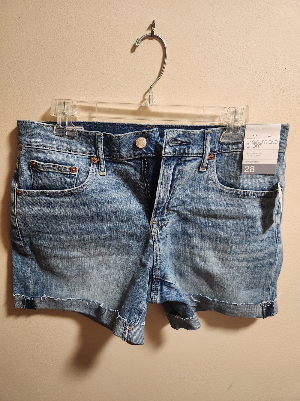 GAP Light Blue Denim Girlfriend Shorts